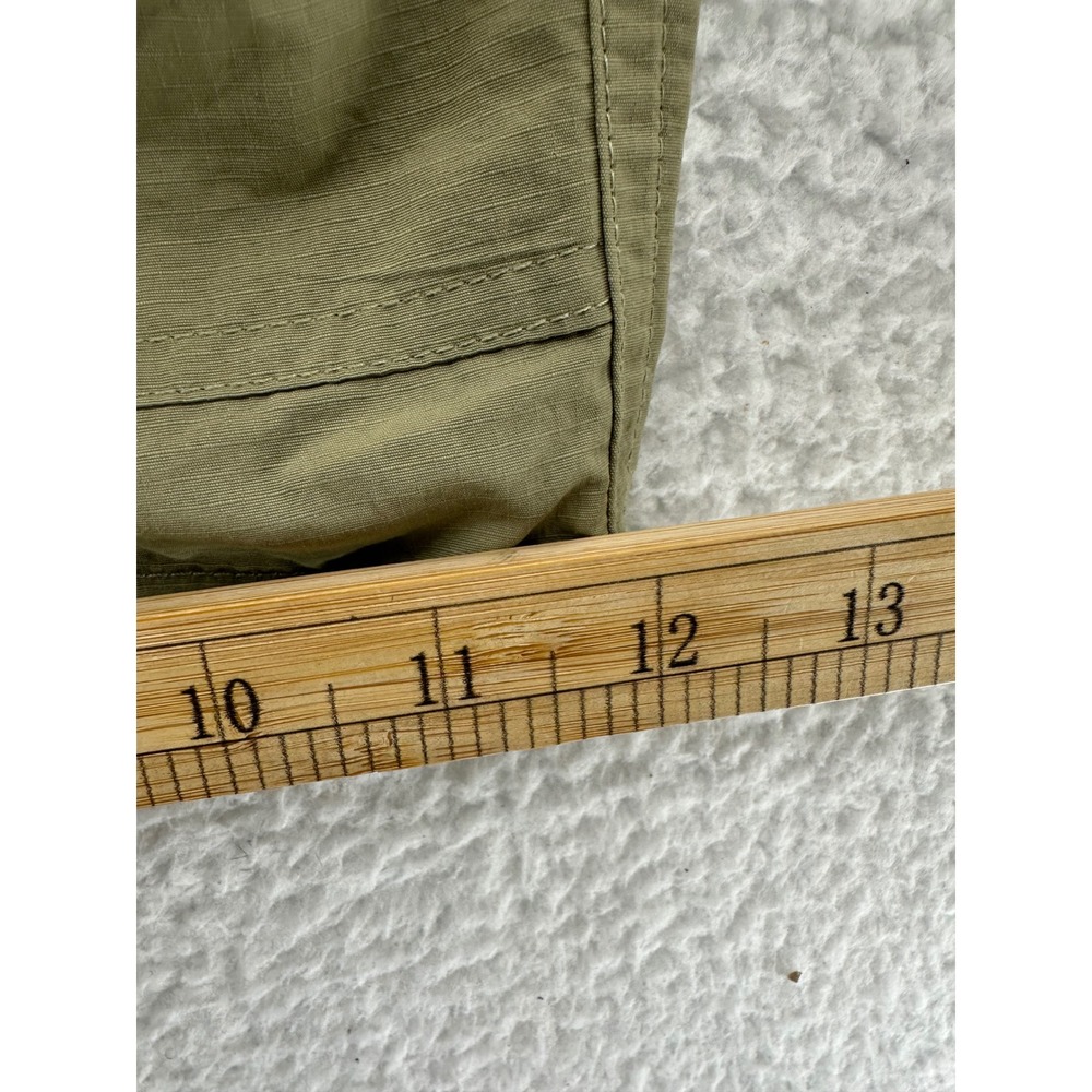 Eddie Bauer Mens Khaki Nylon Cargo Shorts Belted Flat Front Size L G - Picture 14 of 16
